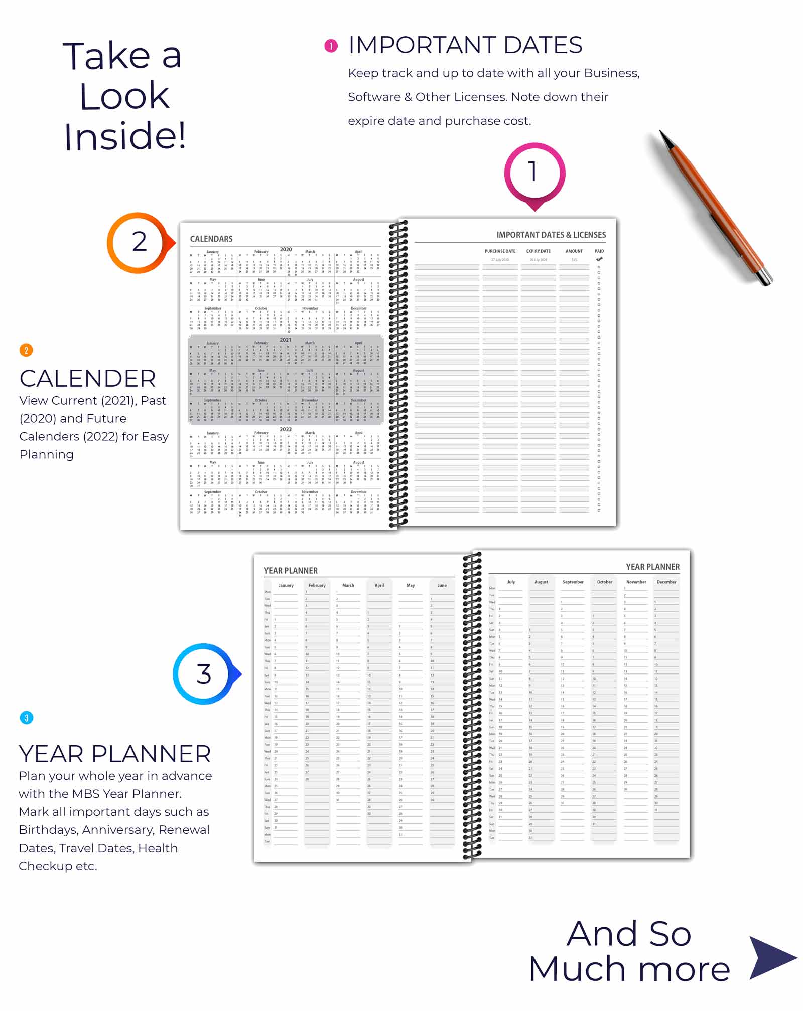 MBS Business & Personal Planner 2021 - Inside